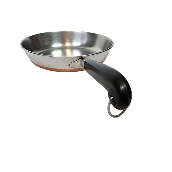 Vintage Revere Ware 9" Copper Clad Bottom Frying Pan Saute Pan - Picture 4 of 10